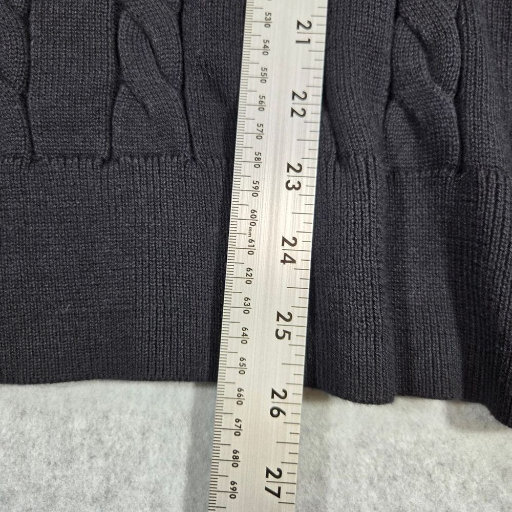 Karen Scott Womens Sweater Vest L Black Cable Knit V-Neck Pullover NWT - Picture 6 of 6